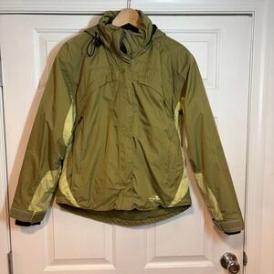 Obermeyer Tempest Ski Snowboard Technical Jacket Womens 10 Green Hood READ FLAWS